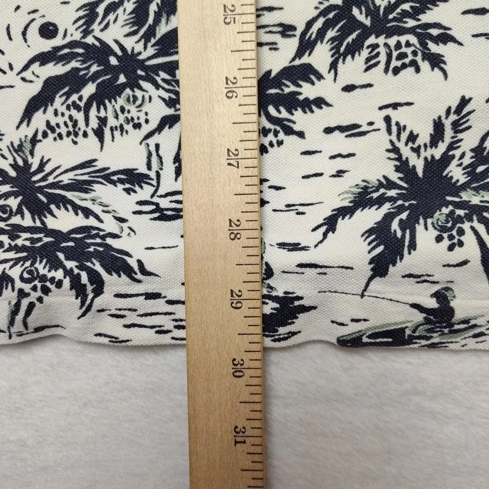 Polo Ralph Lauren Polo Shirt Mens XL White Hawaiian Floral Palm Tree USA Made